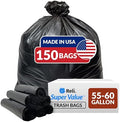 Bolsas de Basura Resistentes Reli de 55-60 Galones | Paquete de 150 | Grandes Bolsas Negras | Hechas en EE. UU. - imagen 1