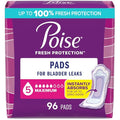 Toallas Higiénicas Poise para Incontinencia y Postparto, Absorción Máxima 5 Gotas, Largo Regular, Paquete de 96 Piezas, Diseño Puede Variar - imagen 1