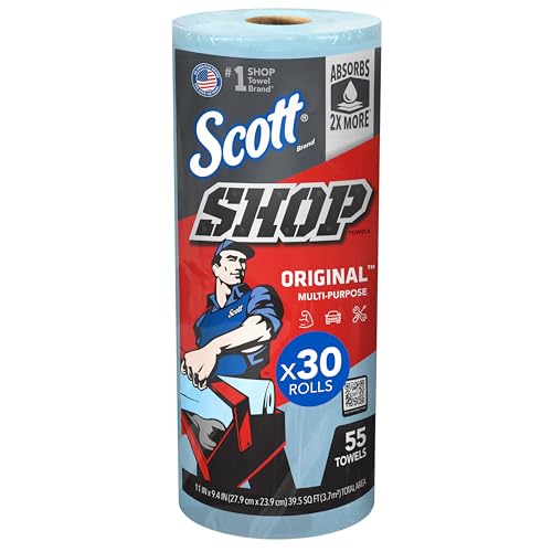 Toallas de Papel Scott Shop Original Azul (75130), 9.4x11, 30 Rollos de 55 Hojas (Total 1,650 Hojas) - imagen 1