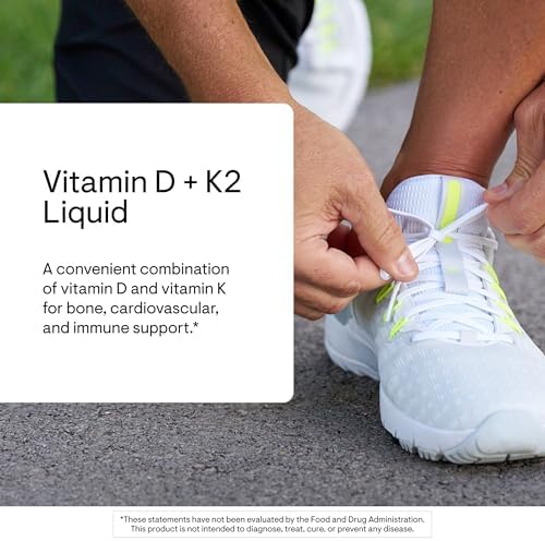 THORNE - Vitamina D + K2 Líquido con Dispensador Medidor - Vitaminas D3 y K2 para Huesos y Músculos Saludables - 1 Fl Oz (30 ml) - 600 Porciones - imagen 3