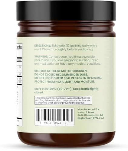 Gomitas de Musgo Marino Natural Rems 16 en 1 - Ashwagandha, Aceite de Semilla Negra, Algas, Cúrcuma, Vitaminas C y D3, con Manuka, Raíz de Bardana, - imagen 8