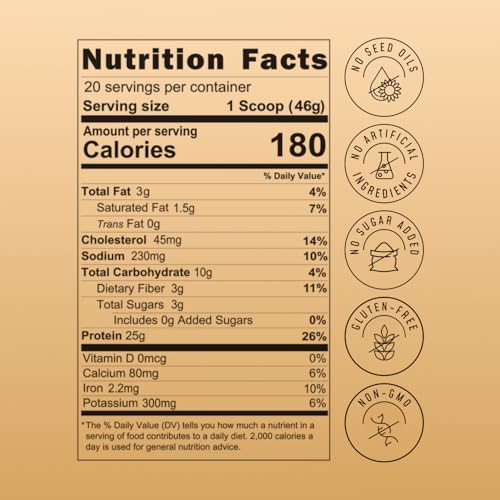 Proteína en Polvo de Suero de Leche de Pastoreo FlavCity - Chocolate con Mantequilla de Cacahuate - 25g de Proteína y 10g de Colágeno - Orgánico y - imagen 7