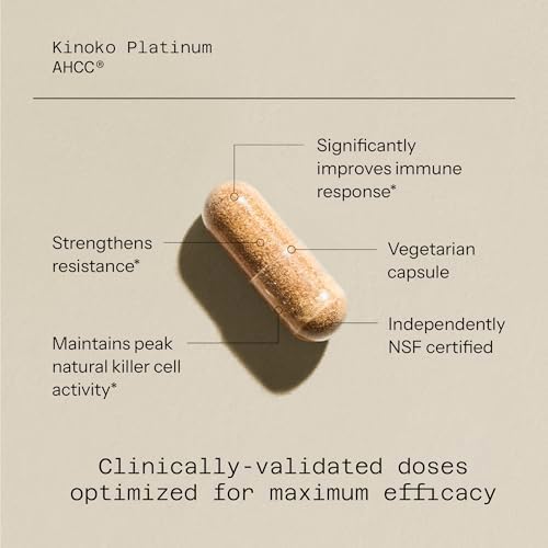 Suplemento Herbal Premium Kinoko Platinum AHCC de Calidad de Vida, 750mg por Cápsula, Apoyo Inmunológico y Función Hepática, 60 Cápsulas Veganas - imagen 4