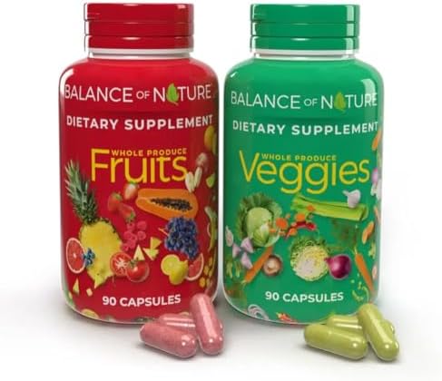 Suplementos Balance of Nature de Frutas y Verduras - Ingredientes de Frutas y Verduras Completas para Mujeres, Hombres y Niños - 90 Cápsulas de - imagen 1