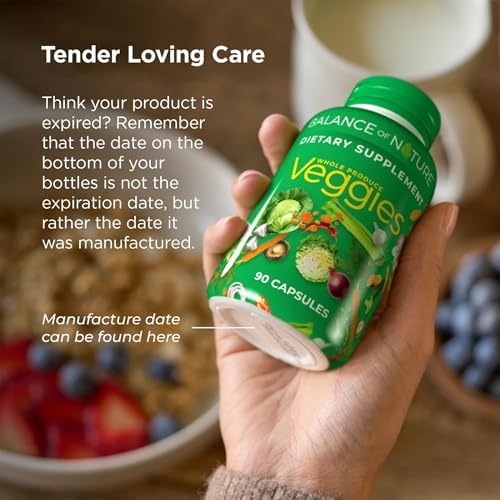 Suplementos Balance of Nature de Frutas y Verduras - Ingredientes de Frutas y Verduras Completas para Mujeres, Hombres y Niños - 90 Cápsulas de - imagen 6