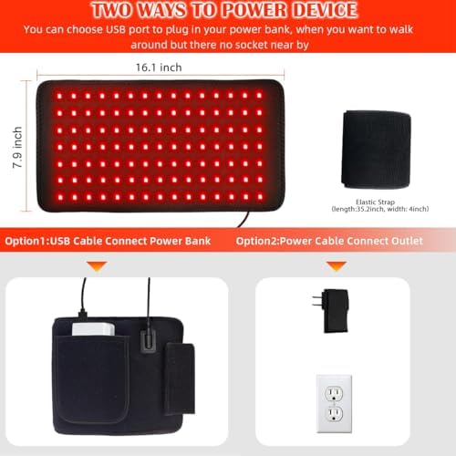 Funda Calentadora de Luz Infrarroja Roja para Cuerpo, Espalda, Rodillas, Hombros y Manos, 660nm 850nm, Portátil, 3 Chips en 1, Regalo para Hombres y - imagen 4