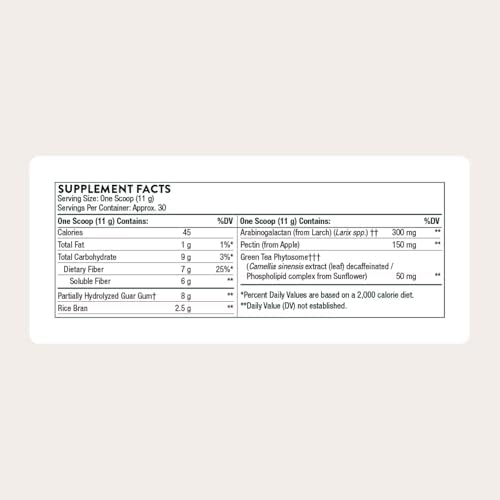 THORNE - FiberMend - Polvo de fibra prebiótica para mantener la regularidad y flora intestinal equilibrada - 11.6 Oz - imagen 2
