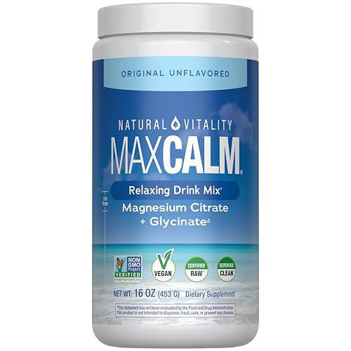 Natural Vitality Calm, Suplemento de Magnesio, Mezcla en Polvo Antiestrés, Sin Gluten, Vegano y No OGM, Original Sin Sabor, 16 oz - imagen 3