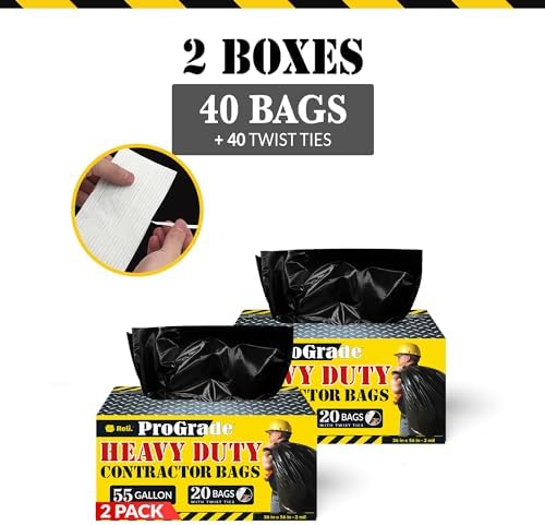 Bolsas de Basura Reli. para Contratistas de 55 Galones | 40 Bolsas | Resistente | Color Negro - imagen 4