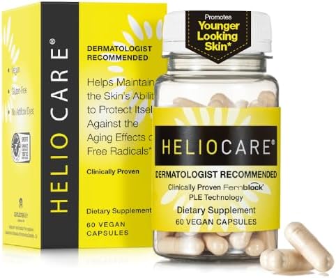 Suplemento Dietético Heliocare para el Cuidado de la Piel: 240mg de Extracto de Polypodium Leucotomos - 60 Cápsulas Veganas con Fórmula Rica en - imagen 1