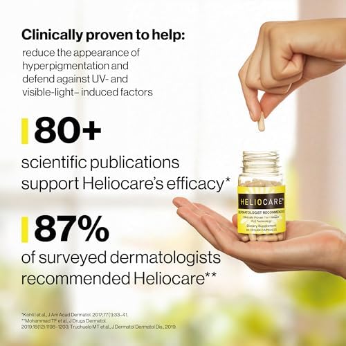 Suplemento Dietético Heliocare para el Cuidado de la Piel: 240mg de Extracto de Polypodium Leucotomos - 60 Cápsulas Veganas con Fórmula Rica en - imagen 4