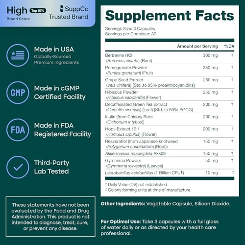 Suplemento Probiótico Activador de GLP-1 para Pérdida de Peso, Salud Digestiva y Energía – Akkermansia, Berberina, Gymnema, Resveratrol, EGCG y - imagen 4