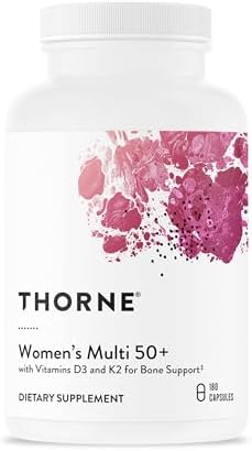 THORNE - Multi Mujer 50+ - Suplemento Diario Completo con Vitaminas A, B6, B12, C, D, E, K, Zinc y Más - Apoya Corazón, Cerebro, Huesos e Inmunidad - - imagen 1