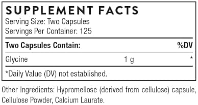 THORNE - Glycina - Suplemento de Aminoácidos para Relajación, Manejo del Estrés, Desintoxicación y Función Muscular Saludable - 250 Cápsulas Sin - imagen 2