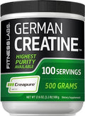 Creatina Monohidratada en Polvo Fitness Labs | 500 Gramos | Suplemento Creapure para Hombres y Mujeres | Sin Sabor | 100 Porciones - imagen 1