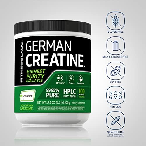 Creatina Monohidratada en Polvo Fitness Labs | 500 Gramos | Suplemento Creapure para Hombres y Mujeres | Sin Sabor | 100 Porciones - imagen 3