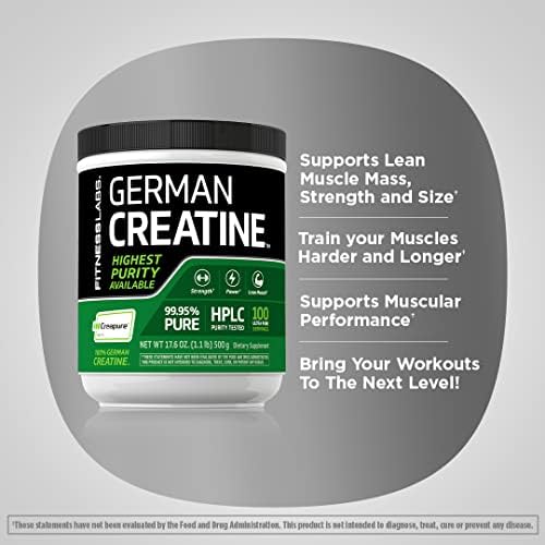 Creatina Monohidratada en Polvo Fitness Labs | 500 Gramos | Suplemento Creapure para Hombres y Mujeres | Sin Sabor | 100 Porciones - imagen 4