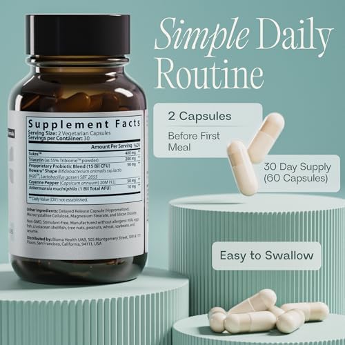 Suplemento BIOMA GLP-1 Booster - Control Natural del Apetito con Probióticos, Prebióticos y Postbióticos - Apoyo para el Manejo de Peso y Saciedad - imagen 4