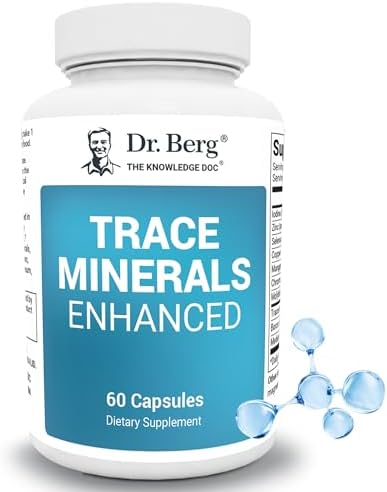 Complejo Mejorado de Minerales Traza Dr. Berg - 70+ Minerales, Incluye 10 mg de Zinc - Suplemento Dietético - 60 Cápsulas - imagen 1
