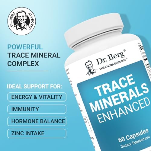 Complejo Mejorado de Minerales Traza Dr. Berg - 70+ Minerales, Incluye 10 mg de Zinc - Suplemento Dietético - 60 Cápsulas - imagen 2