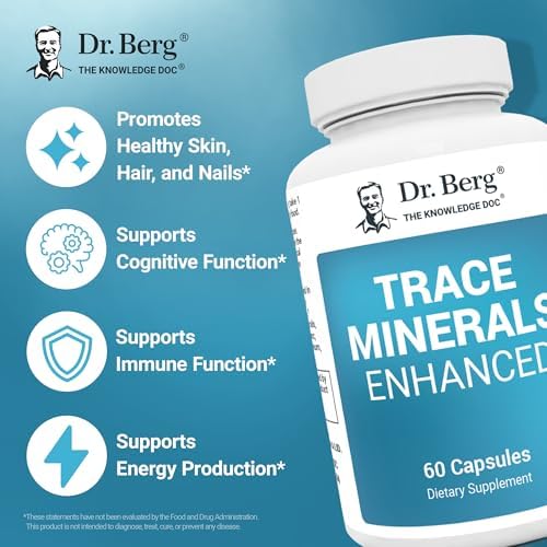 Complejo Mejorado de Minerales Traza Dr. Berg - 70+ Minerales, Incluye 10 mg de Zinc - Suplemento Dietético - 60 Cápsulas - imagen 3