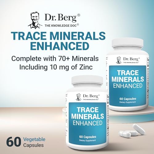 Complejo Mejorado de Minerales Traza Dr. Berg - 70+ Minerales, Incluye 10 mg de Zinc - Suplemento Dietético - 60 Cápsulas - imagen 4