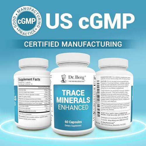 Complejo Mejorado de Minerales Traza Dr. Berg - 70+ Minerales, Incluye 10 mg de Zinc - Suplemento Dietético - 60 Cápsulas - imagen 5