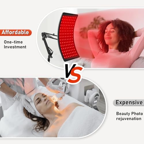 Lámpara de Terapia de Luz Roja para Cara y Cuerpo, Dispositivo LED de Luz Roja 660nm y Luz Infrarroja 850nm con Soporte - imagen 6