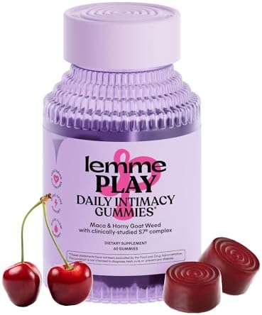 Lemme Play Gummy Intimidad Diaria para Mujeres y Hombres con Complejo S7 de Óxido Nítrico, Maca y Hierba de Cabra - Sabor Cereza (60 piezas) - imagen 1