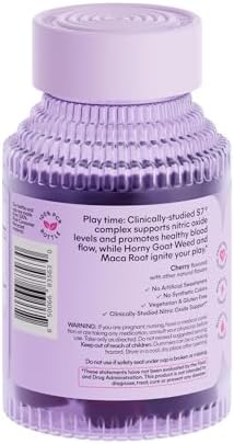 Lemme Play Gummy Intimidad Diaria para Mujeres y Hombres con Complejo S7 de Óxido Nítrico, Maca y Hierba de Cabra - Sabor Cereza (60 piezas) - imagen 8