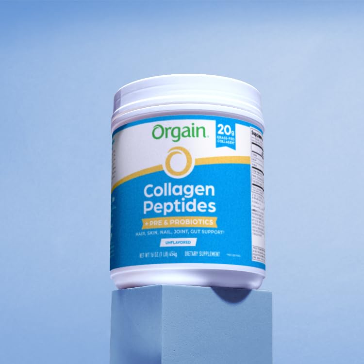 Polvo de Colágeno Hidrolizado Orgain con Prebióticos y Probióticos para Mujeres y Hombres, 20g de Colágeno de Pastoreo, 1lb - Salud Digestiva, Piel, - imagen 3