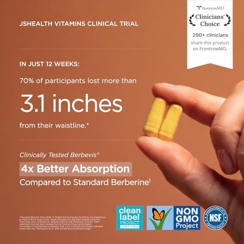 Suplemento de Berberina JSHealth con Berbevis para Apoyo Metabólico. Mayor Potencia para Azúcar en Sangre Normal y Composición Corporal. Por la - imagen 2