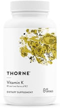 THORNE - Suplemento de Vitamina K - Vitaminas K1 y K2 (MK-4 y MK-7) - 60 Cápsulas - Apoya Huesos Fuertes - Ingredientes Estudiados Clínicamente - - imagen 1