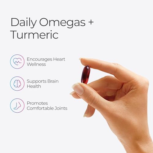Suplemento Livingood Daily Omega 3 6 9 con Cúrcuma y Curcumina, 60 Cápsulas Blandas - Aceite de Pescado Omega 3 para Hombres y Mujeres - Salud - imagen 2