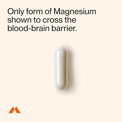Momentous Magtein Magnesio L-Treonato - Suplemento para el Cerebro y Descanso - Mejora la Función Cognitiva y Calidad del Sueño - 145 mg - 30 - imagen 6