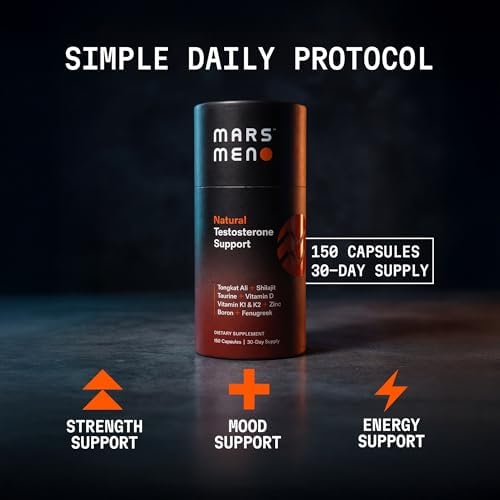 MARS MEN Aumentador de Testosterona Natural para Hombres - Suplemento Premium con Tongkat Ali, Fenogreco, Shilajit y Boro - Apoyo Masculino - Libido, - imagen 2