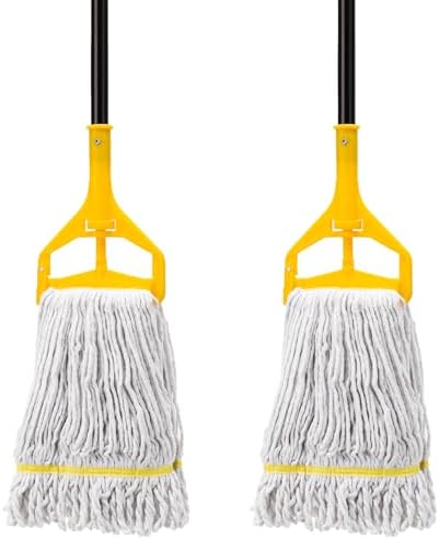 Mopa Comercial con 3 Cabezas de Repuesto Extra Grandes, Mango de 59 para Limpieza de Pisos, Mopa de Algodón Húmedo para Casa, Cocina, Oficina, - imagen 8