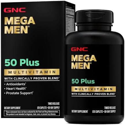 GNC Mega Men 50 Plus Multivitamínico para Hombres | Antioxidantes | Salud Cardiaca | Soporte Prostático y Circulatorio | 120 Cápsulas - imagen 1