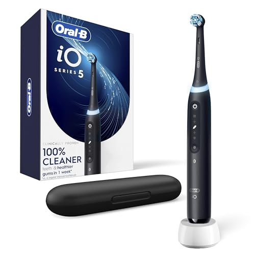 Cepillo de Dientes Eléctrico Recargable Oral-B iO5, Limpieza Personalizable, 5 Modos, Sensor de Presión Visual, Estuche de Viaje, Negro - imagen 4