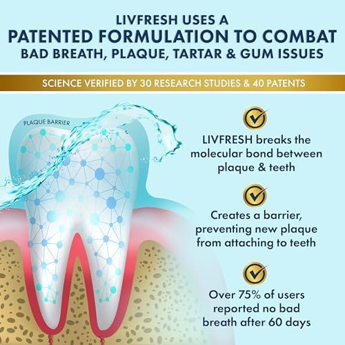 Enjuague Bucal LIVFRESH, Clínicamente Comprobado, 163% Mejor Control de Sarro, 114% Mejor Salud de Encías, 72% Menos Placa, 38% Menos Mal Aliento, - imagen 3