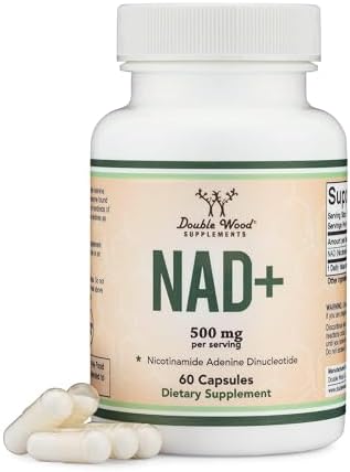 Suplementos Double Wood NAD+ Antienvejecimiento y Regeneración Celular | 500mg de NAD Plus 95% Puro por Porción, Suministro para 30 Días | Similar a - imagen 1