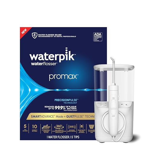 Hilo Dental Eléctrico Waterpik Promax WF-23 con Modo SmartAdvance, 10 Configuraciones, 5 Puntas, Aceptado por la ADA, Diseño Pequeño y Silencioso - imagen 6