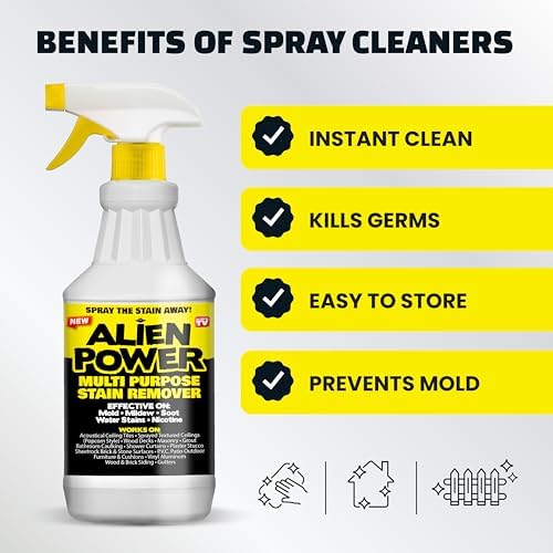 Alien Power Spray Quitamanchas Instantáneo para Moho, Hongos y Juntas, Limpiador Multiusos Sin Fregar para Baño y Superficies del Hogar - 3 Paquetes - imagen 4