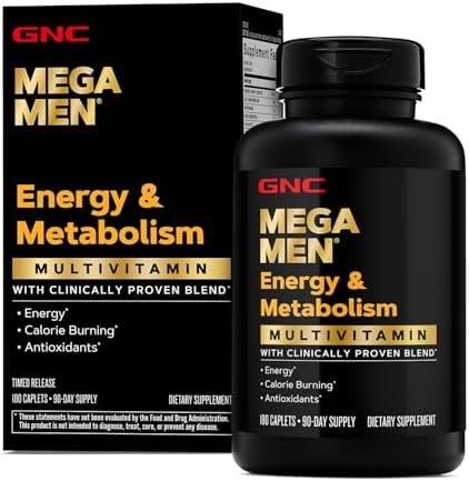 GNC Mega Men Multivitamínico Energía y Metabolismo para Hombres | Antioxidantes y Aumento de Quema de Calorías | 180 Cápsulas - imagen 1