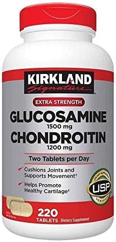 Kirkland Glucosamina Extra Fuerte 1500 mg y Condroitina 1200 mg, 220 Tabletas - imagen 1