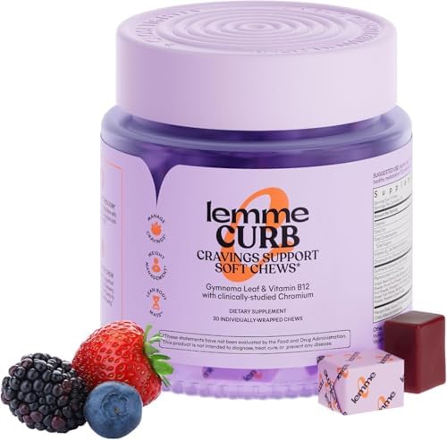 Lemme Curb Cravings Galletas Blandas - Controla el Apetito, Apoya el Metabolismo y el Cuerpo Delgado con Cromo, Gymnema y B12, Sabor a Baya Mixta - imagen 1