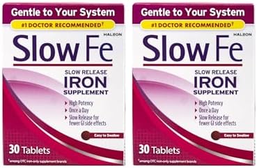 Suplemento de Hierro de Liberación Lenta Slow Fe, 30 Tabletas (Paquete de 2) - imagen 1