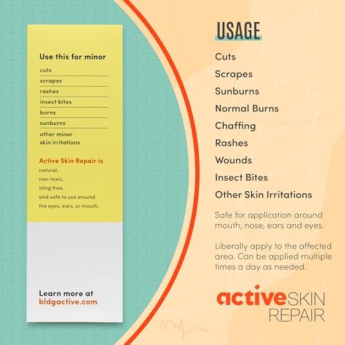 Spray de ros Auxilios Active Skin Repair para Niños - Fórmula Antiséptica Natural y No Tóxica para Cortes, Heridas, Raspones y Más (3oz) - imagen 7