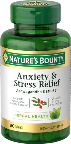 Nature's Bounty Alivio del Estrés, Ashwagandha KSM-66, Suplemento Dietético Vegetariano, 90 Tabletas, 2 al Día, Libre de Gluten - imagen 3