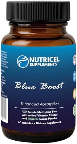 Cápsulas de Methylene Blue Nutricel - Suplemento de Grado Farmacéutico - Hecho en EE.UU. - 12mg (Grado USP) con Vitamina C Ester para Mejor Absorción - imagen 2
